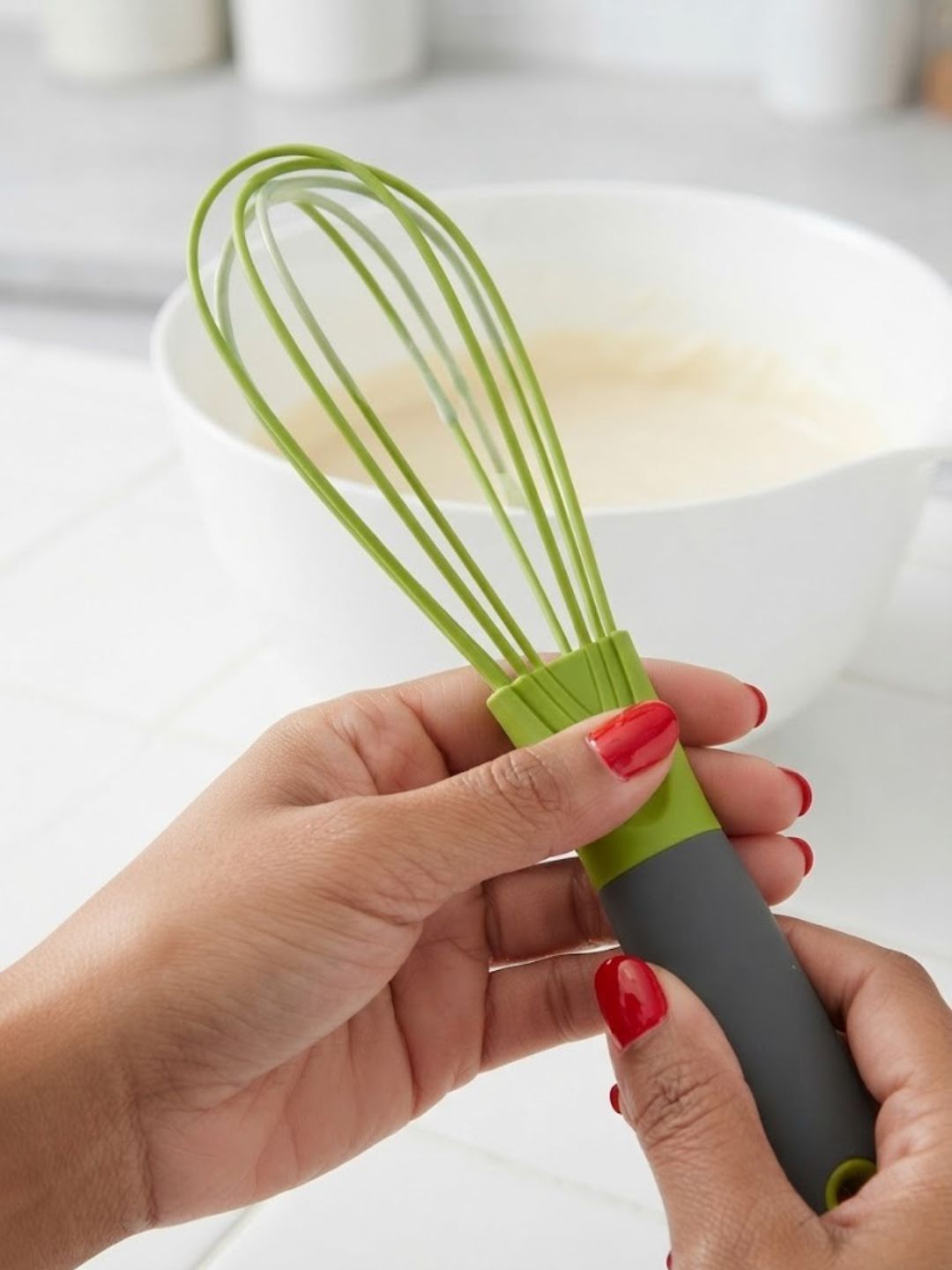 Transformable 2-in-1 Flat and Balloon Kitchen Whisk - Image 2