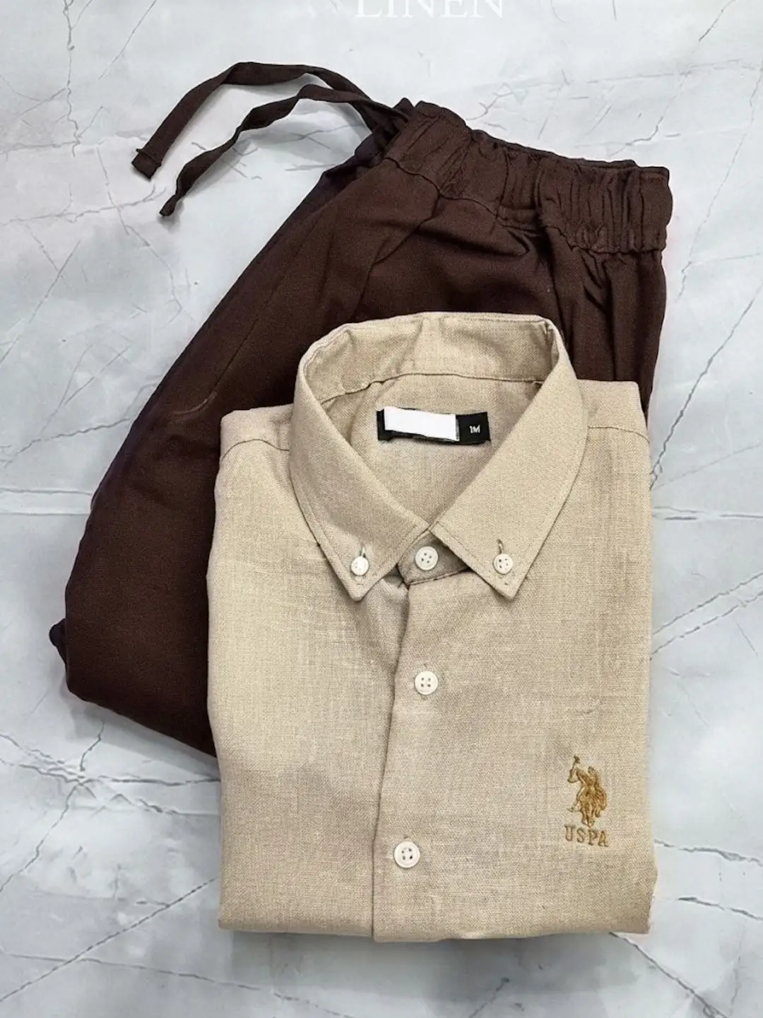Premium Linen Shirt and Drawstring Trouser Outfit Combo