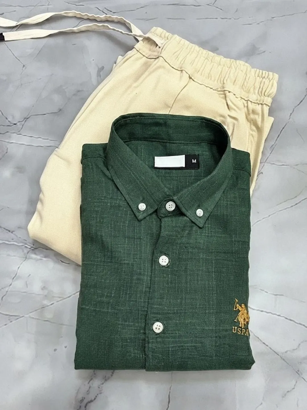 Premium Linen Shirt and Drawstring Trouser Outfit Combo - Image 2