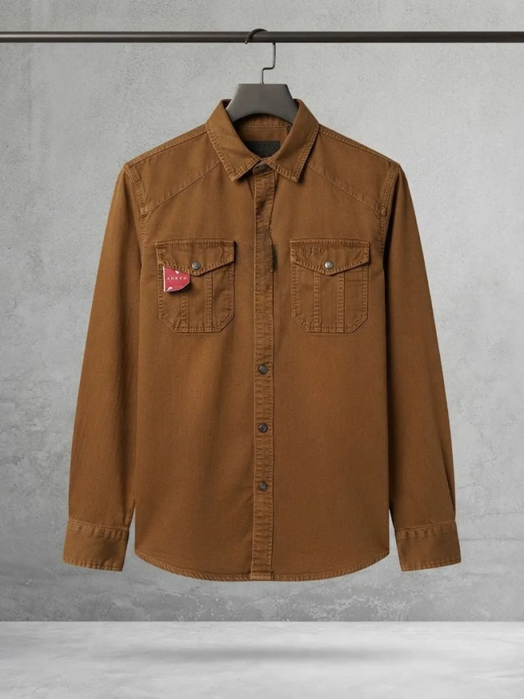 Premium Imported Denim Casual Shirt with Dual Chest Pockets
