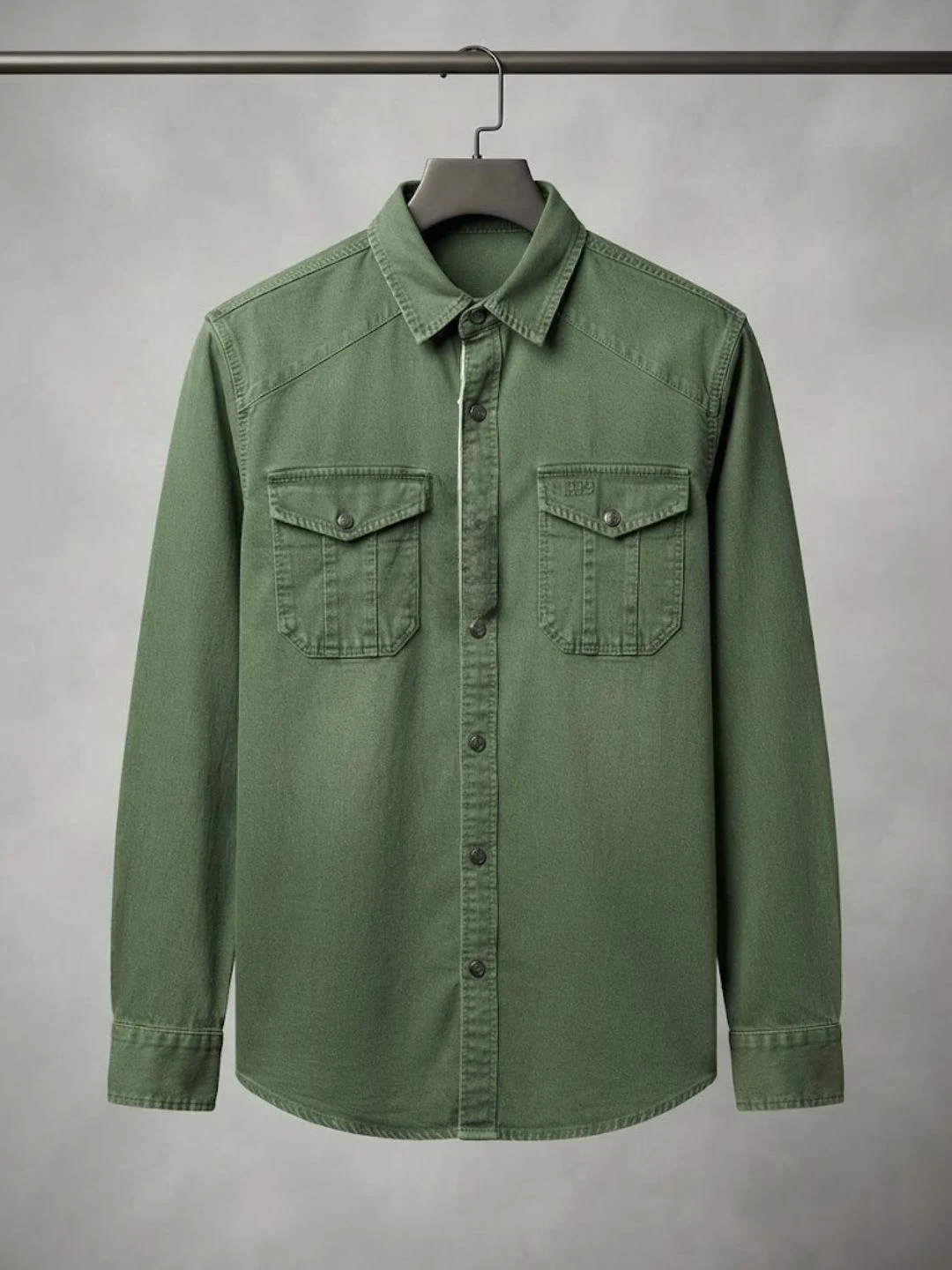 Premium Imported Denim Casual Shirt with Dual Chest Pockets - Image 2