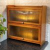 Wooden Storage Cabinet with Translucent Flip Doors