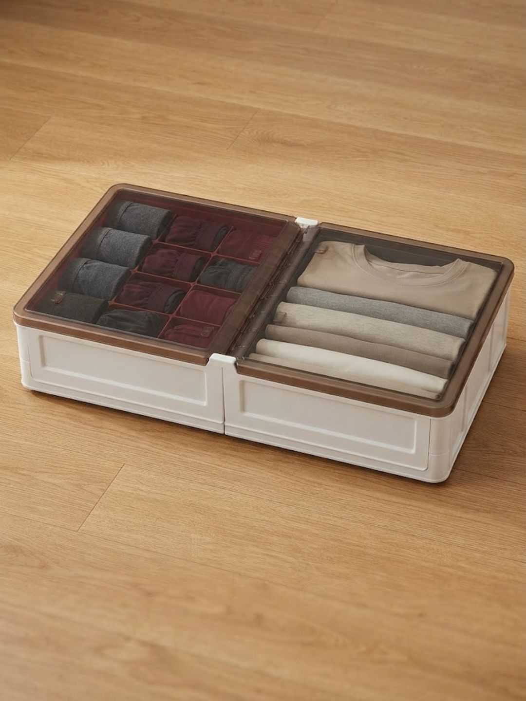 Foldable Under-Bed Storage Boxes with Dust-Proof Lids