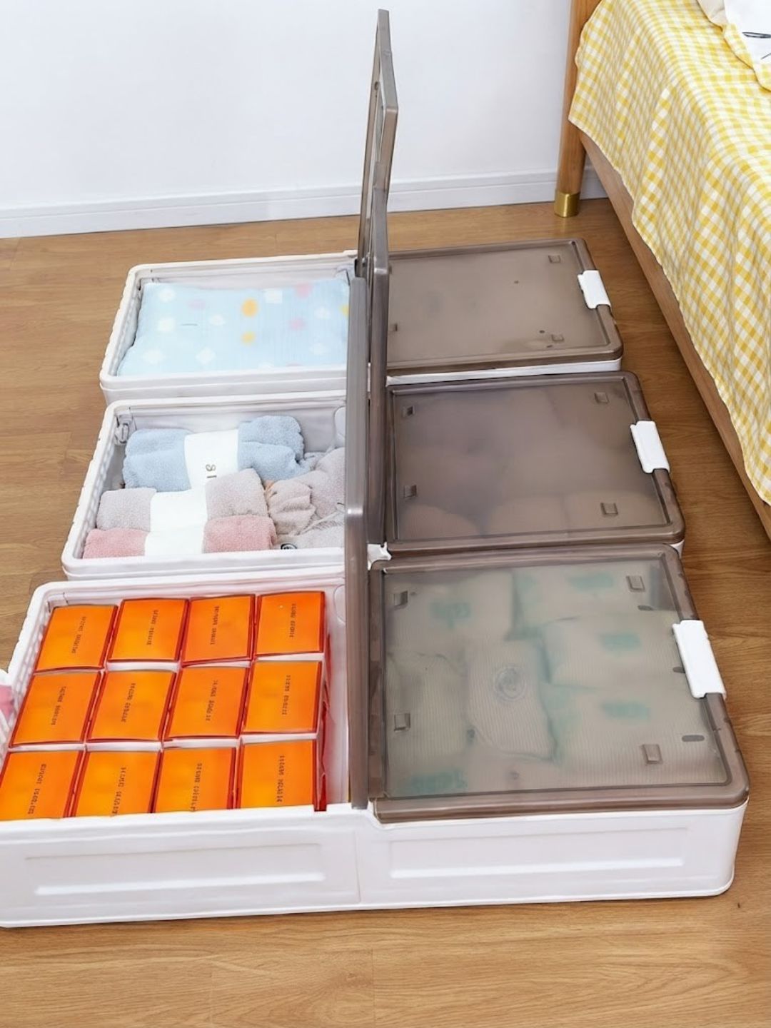 Foldable Under-Bed Storage Boxes with Dust-Proof Lids - Image 2