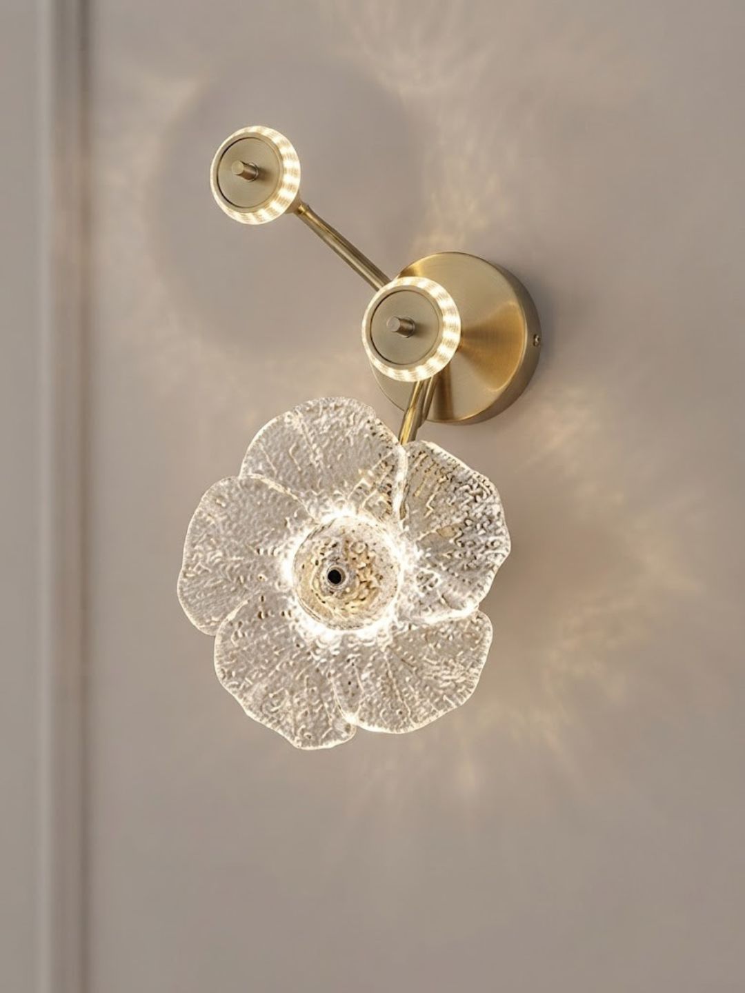 Acrylic Floral Wall Light & Decorative Accent Panel - Image 2