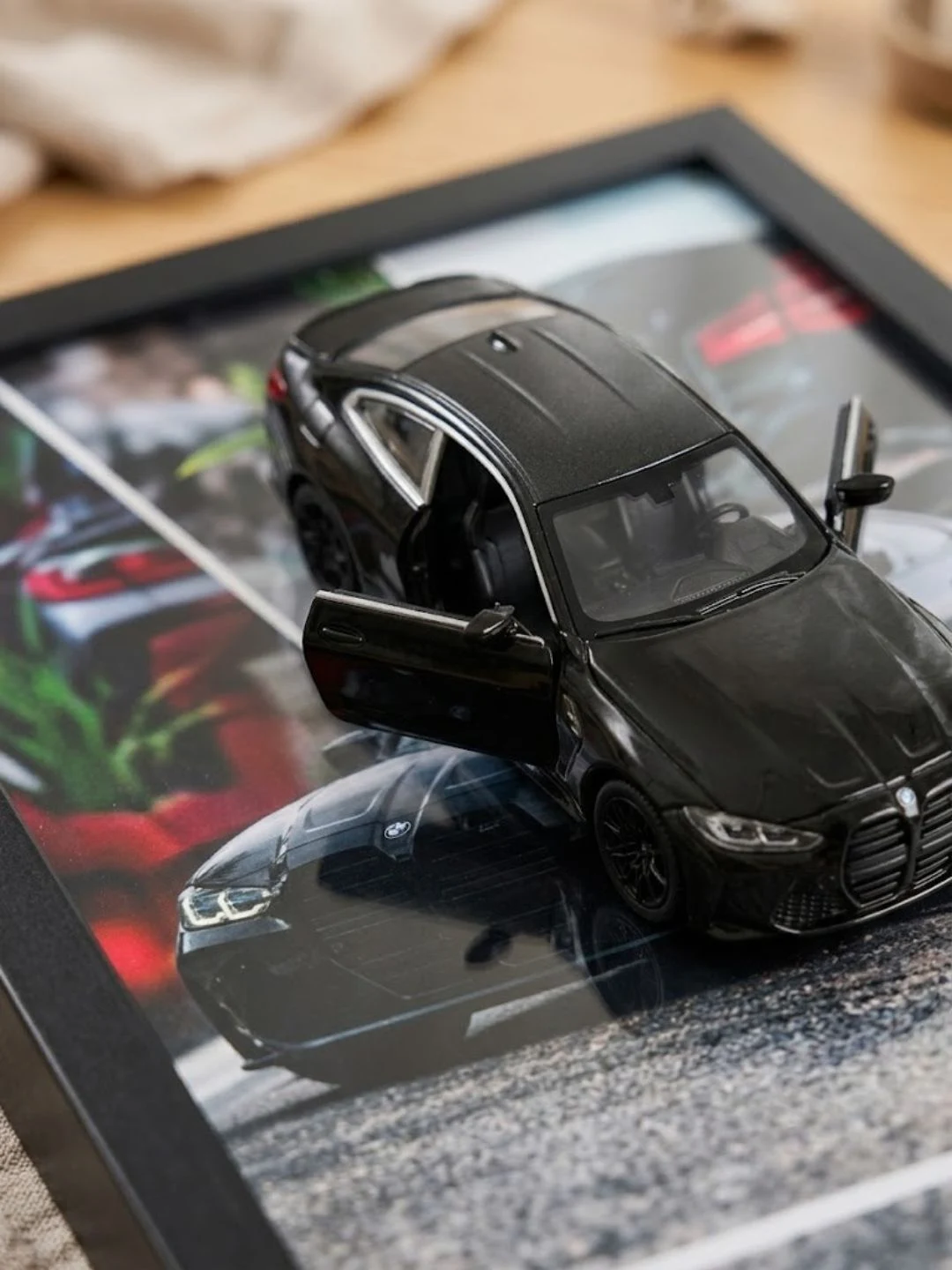 3D Luxury Miniature BMW M4 Competition Car Photo Frame - Image 2