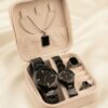 Matching Couple Black Watch and Luxury Accessory Combo Set