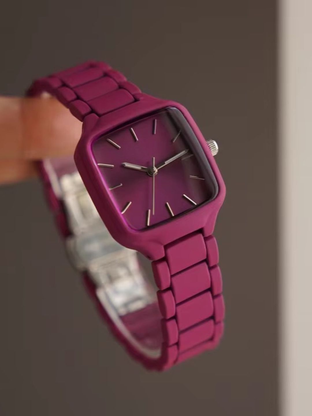 Chic Square Dial Pastel Matte Watch