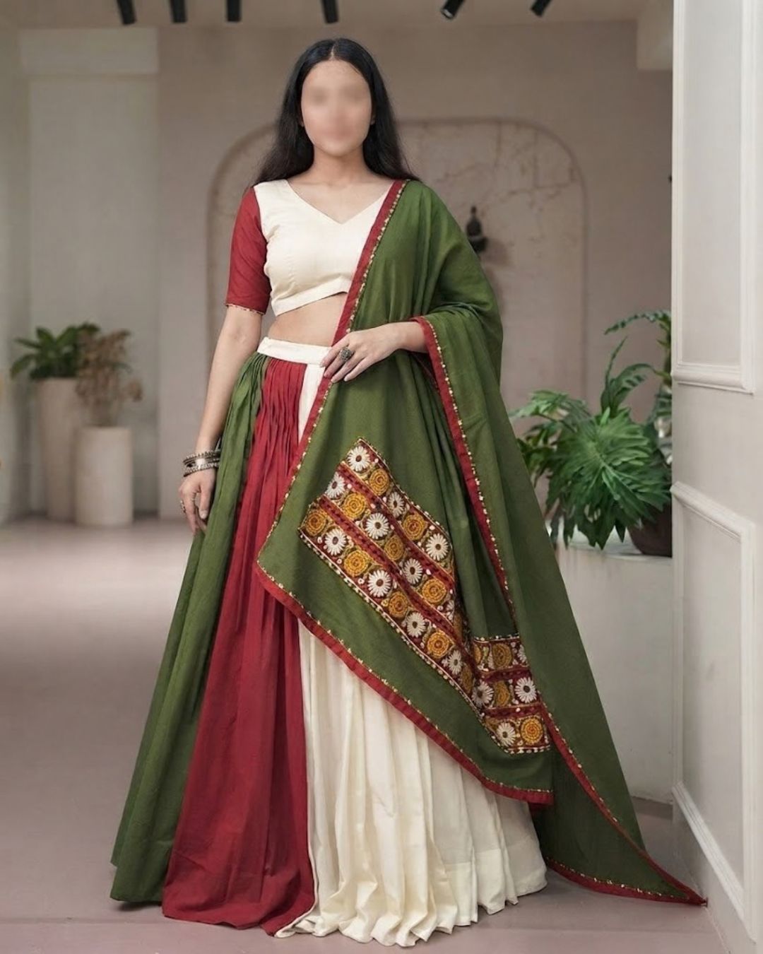 Traditional Festive Embroidered Lehenga Choli Set-07 - Image 2