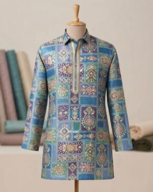 Heritage Patchwork Print Festive Kurta