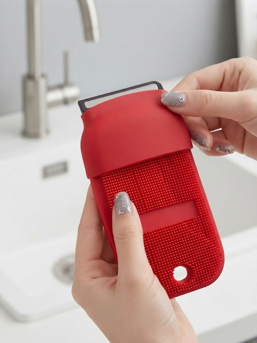 Flexible Silicone Vegetable & Fruit Cleaning Brush - Image 2