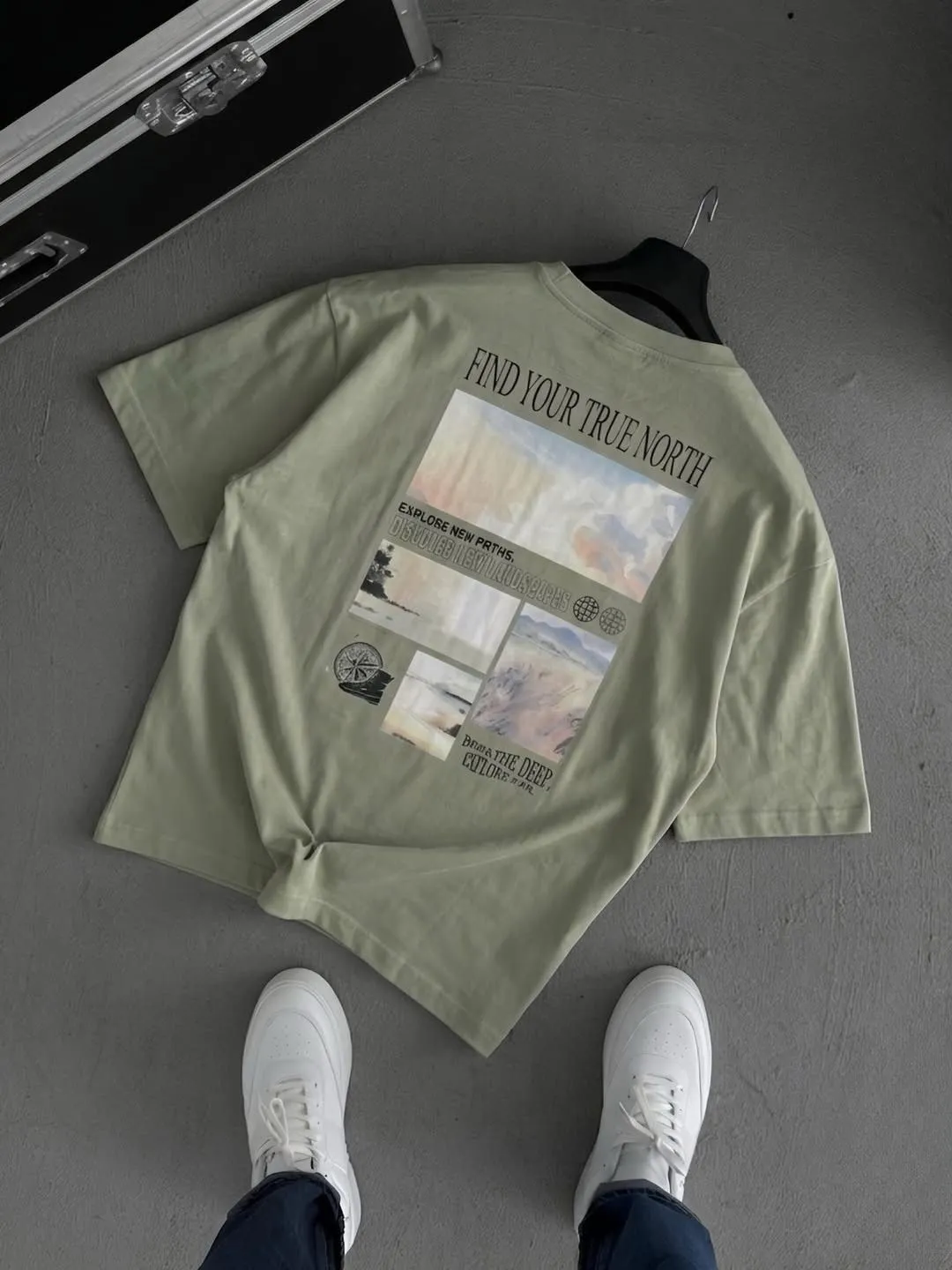 Brown and Cream Raglan Sleeve Graphic Tee with Shield Logo - Image 4